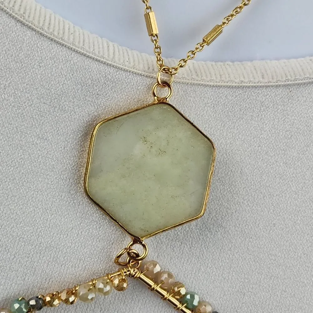 🩵NWT Palmetto Moon Mint Necklace & Earring Set